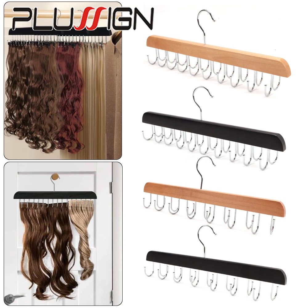 1Pcs Black Professional Hair Rack Holds Multi-layer Hair Extensions Hanger For Styling, Washing, Coloring For Barber Shop/Home