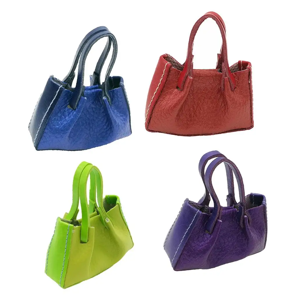 Accessori per vestire in miniatura per casa delle bambole 1/6 Borsa in pelle PU per action figure di bambole femminili