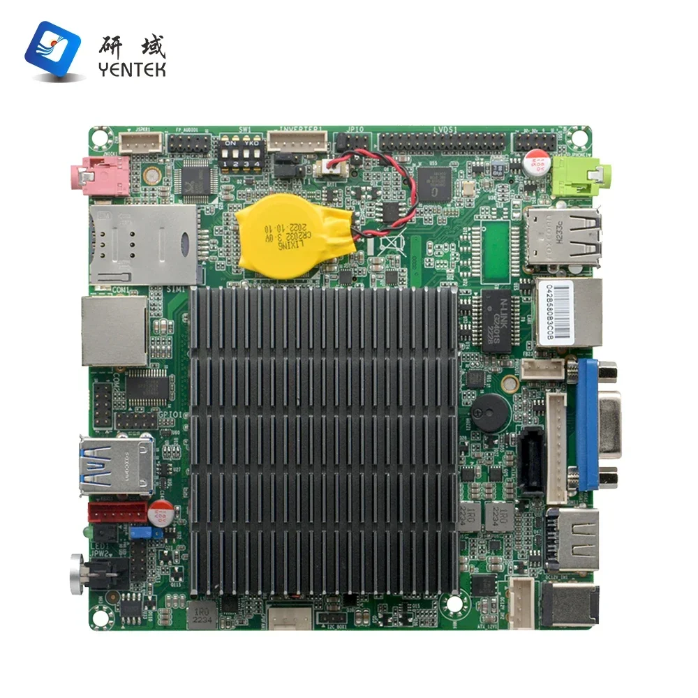 New Motherboard with Processor X86 J4125 DDR4 HD VGA LVDS 2 LAN 2 COM 6 USB Pos Ops Fanless Nano Itx Industrial Motherboard
