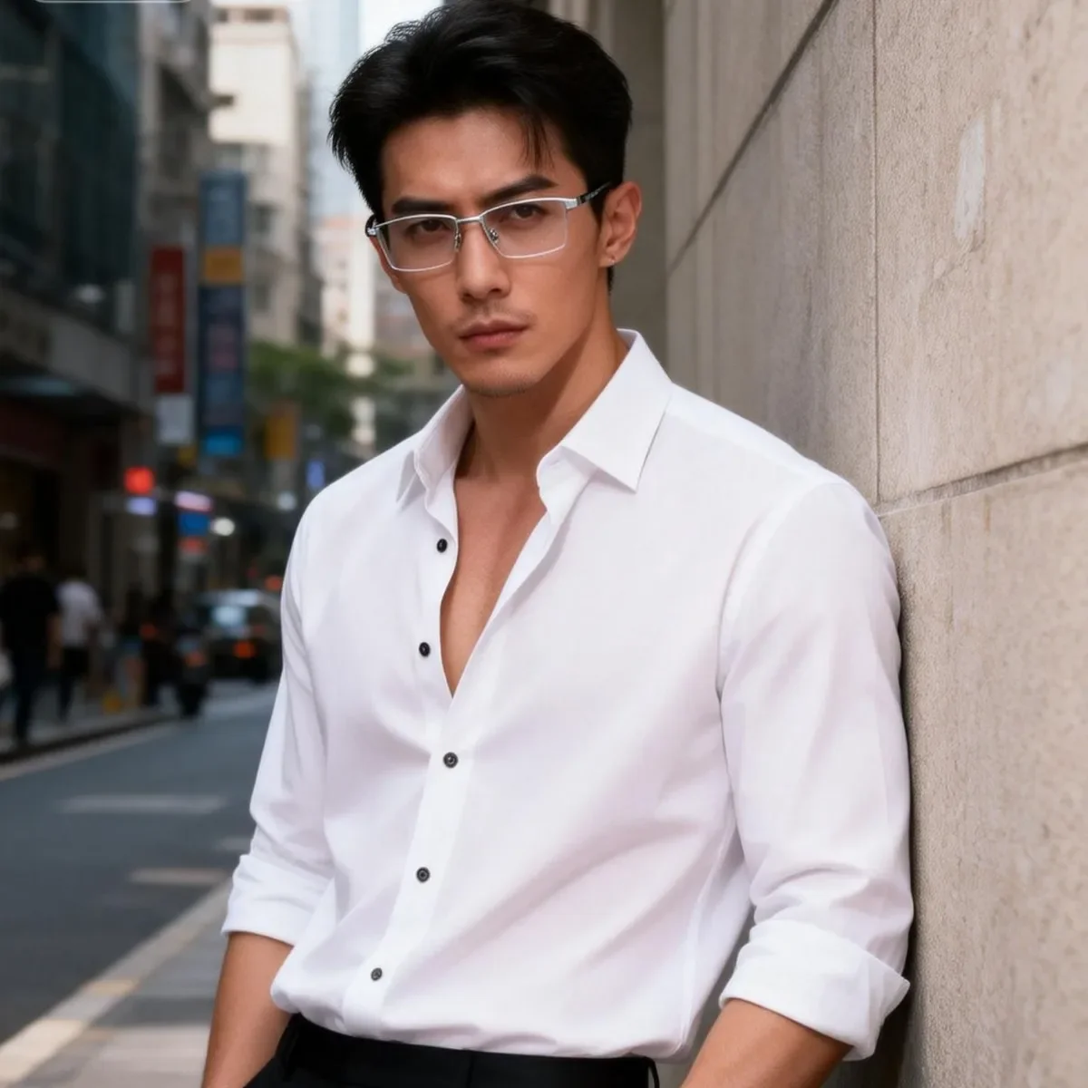 Men's Ultra Light Half Rim Browline Eyeglasses Frame Business Square Myopia Glasses Comfort Prescription Spectacles for Office