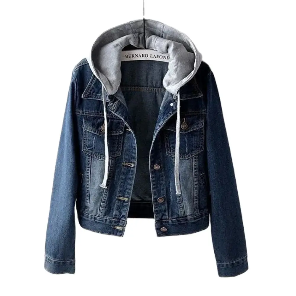 Korean Elasticity Slim Denim Jacket Women Long Sleeve Short Outwear Chaqueta Mujer Spring Vintage Blue Female Coat Woman Clothes