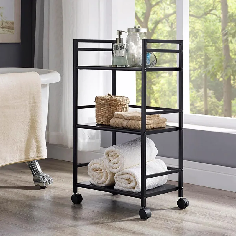 

3 Tier Shelf Metal Stainless Steel Rolling Utility Serving Cart Organizer Wine Rack Trolley Food Truck Kitchen Dining Room Sets