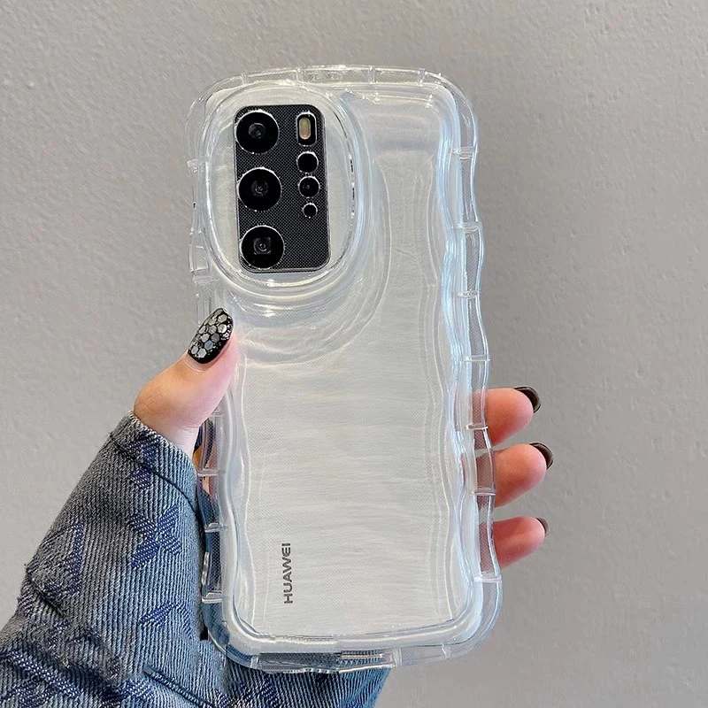 غلاف ناعم من البولي يوريثان الحراري لهاتف هواوي P60 P50 P40 P30 Mate 40 30 20 Pro Nova 8 7 SE Honor Magic 4 5 Lite غطاء وسادة هوائية رقيق من السيليكون