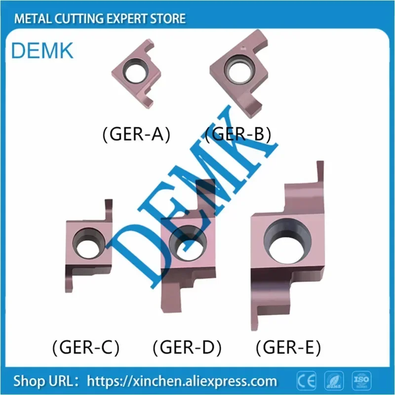 GER100-400 Inside Groove Carbide Turning Inserts.GER 100 150 200 250 300 350 400-A B C D Suit for Grooving Holders SIGER