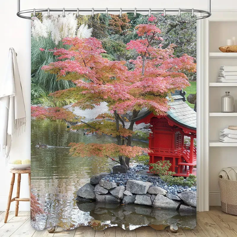 

Pink Daisy Shower Curtain Waterproof Home Decor Bathroom Window Curtain Flowers Bathing Room Decoration 3D Printing Custom Print