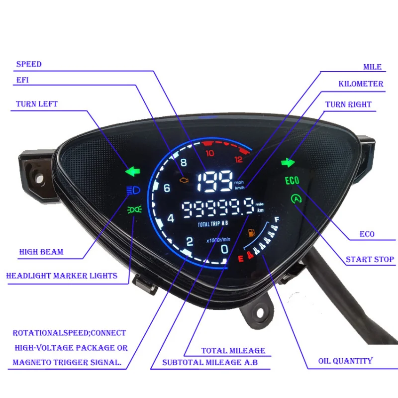 Applicable MIO100 SPORT Electronic Speedometer Instrument Assembly For Motorcycles, Exquisite Model Speedometer Assembly