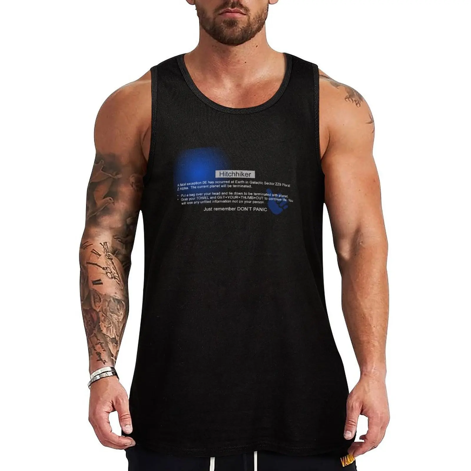 

Hitchhiker's Error Tank Top Everyday Casual Tank Top Lightweight Loose Shirt