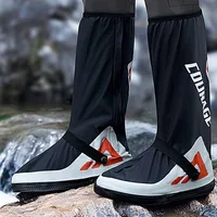 Cubiertas impermeables para zapatos de motocicleta, cubierta gruesa para pies de lluvia de tubo alto, chanclos de PVC de doble capa, cubierta para zapatos a prueba de lluvia