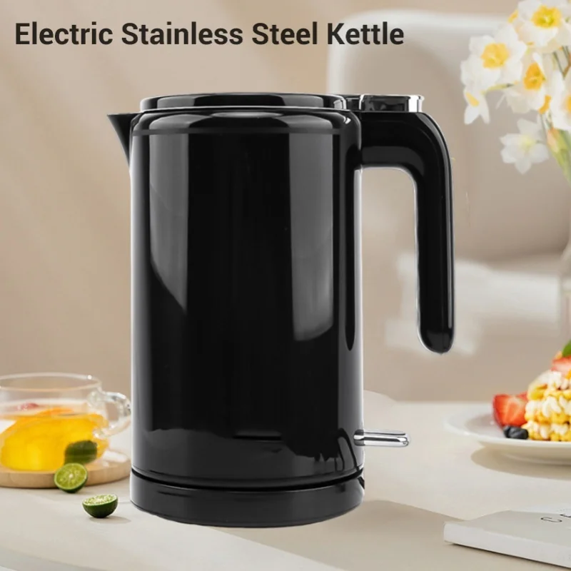 Fast Boiling 2L Electric Kettle Stainless Steel 1500W Water Boiler Auto Shut Off Double Layer Thickened UK Plug