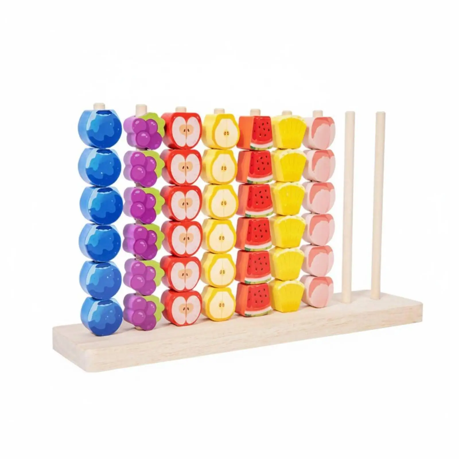 Wooden Bead Threading Board Color Sorting Preschool Counting Frame Early Learning Bead Sorter for Preschoolers, Kindergarten
