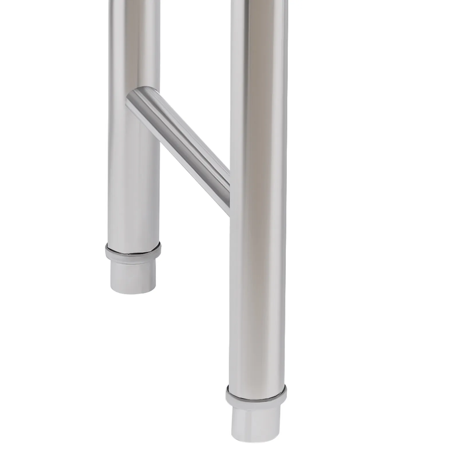 自立型シングルボウルキッチンレストランシンク（蛇口と水切り台付き作業台）