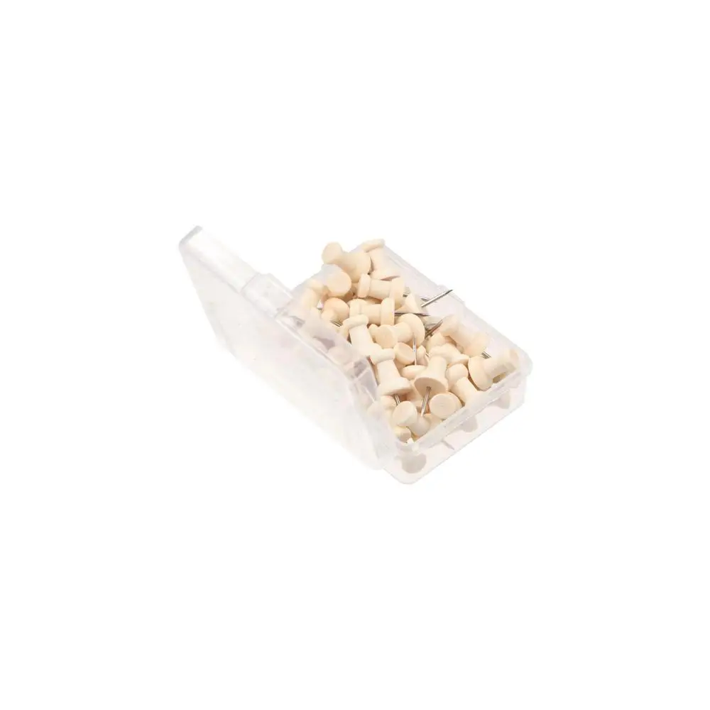 50PCS Wall Cards Photos Pushpin Thumbtack Plastic Buttons Pins Board Tacks Push Pins Cork Board Wooden Thumb Tacks Pins Home