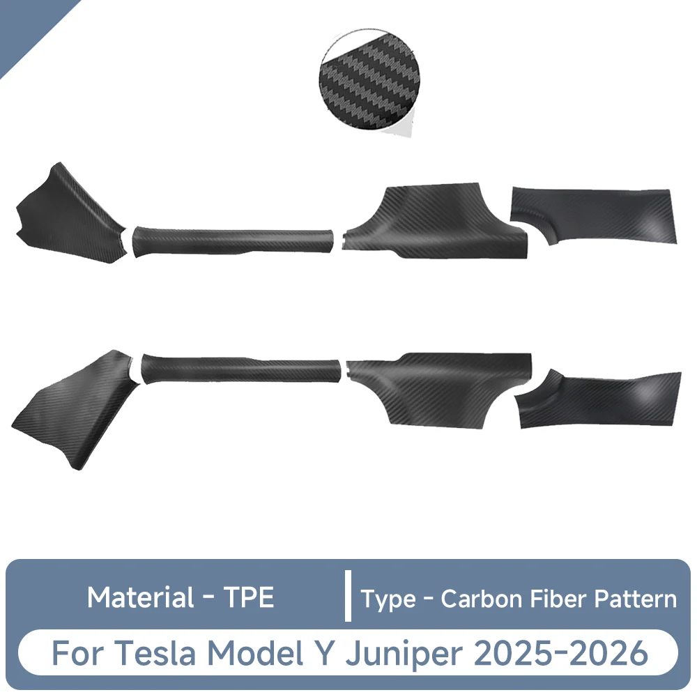 Für Tesla Model Y Juniper Zubehör TPE Türschwellenschutz Kofferraum-Heckklappe Seitenwand Schutzfolien für die Mittelkonsole – Detail 7