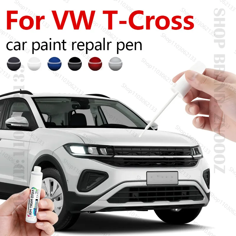 Paint Repair Brush Touch Up Scratch Remover DIY Auto Accessories Black White Gray Blue For Volkswagen T-Cross 2018-2025  PQ261