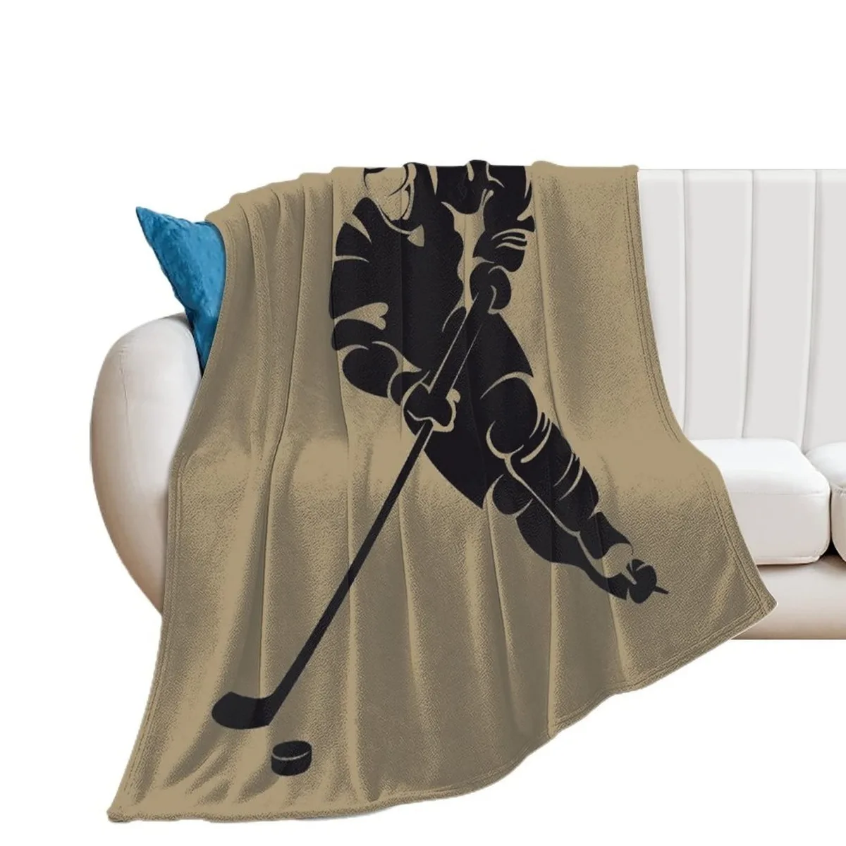 Ice Hockey Throw Blanket Winter Sport Game Flannel Blanket Sporting Competition Sofa Couch Office Flannel Blankets for Kids Boys