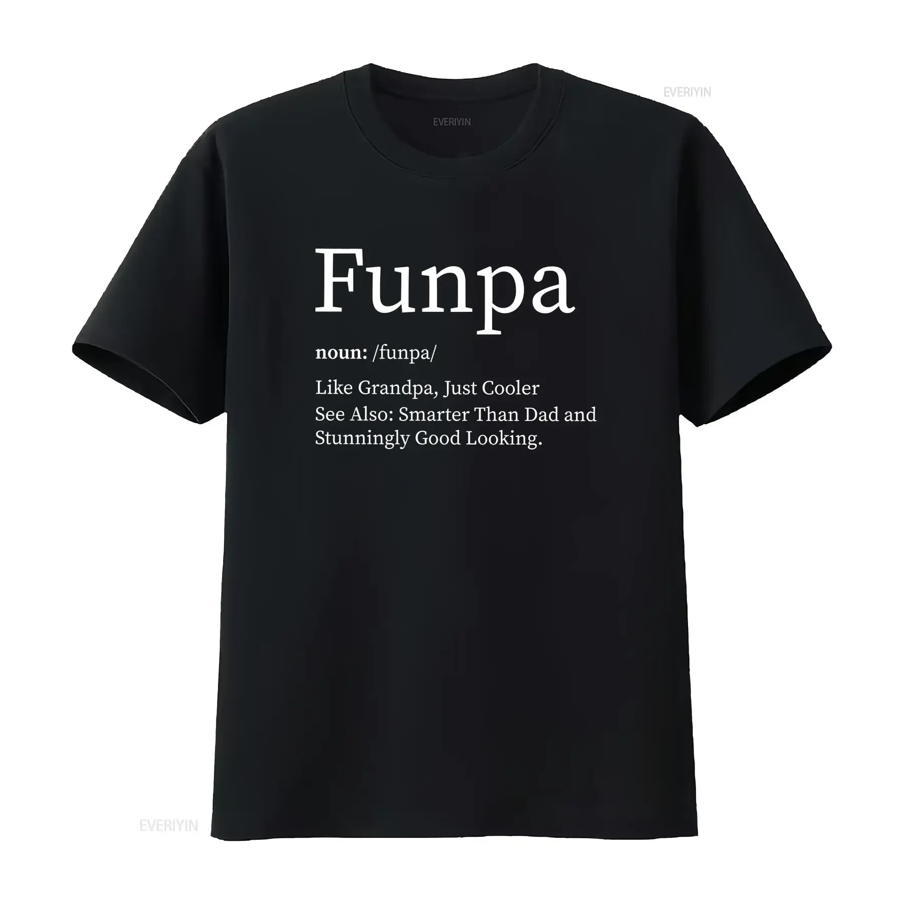 Funpa T Shirt Grandpa Father's Day Funny Grand Parents for Him Christmas vintage Washed designer clothes Soft streetwear homme