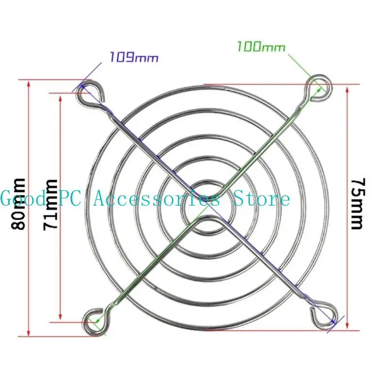 R53C NOVA VENDA METAL METAL 80MM PC Chrome Wire Grill / Tampa / Protetor