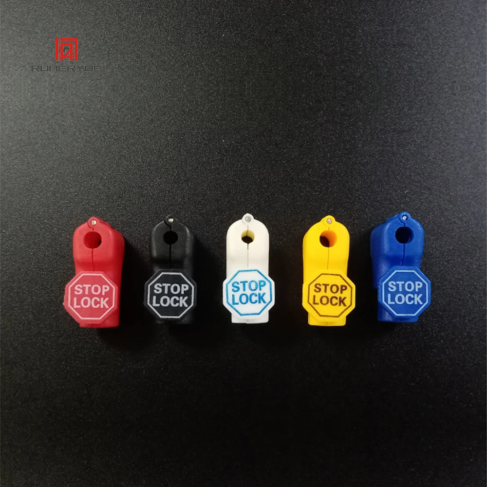 Supermarkets Retail Stop Lock Store Locked Display Peg Hook Security Super Mercado Little Red Hook Lock 6mm Blue Color 100PCS