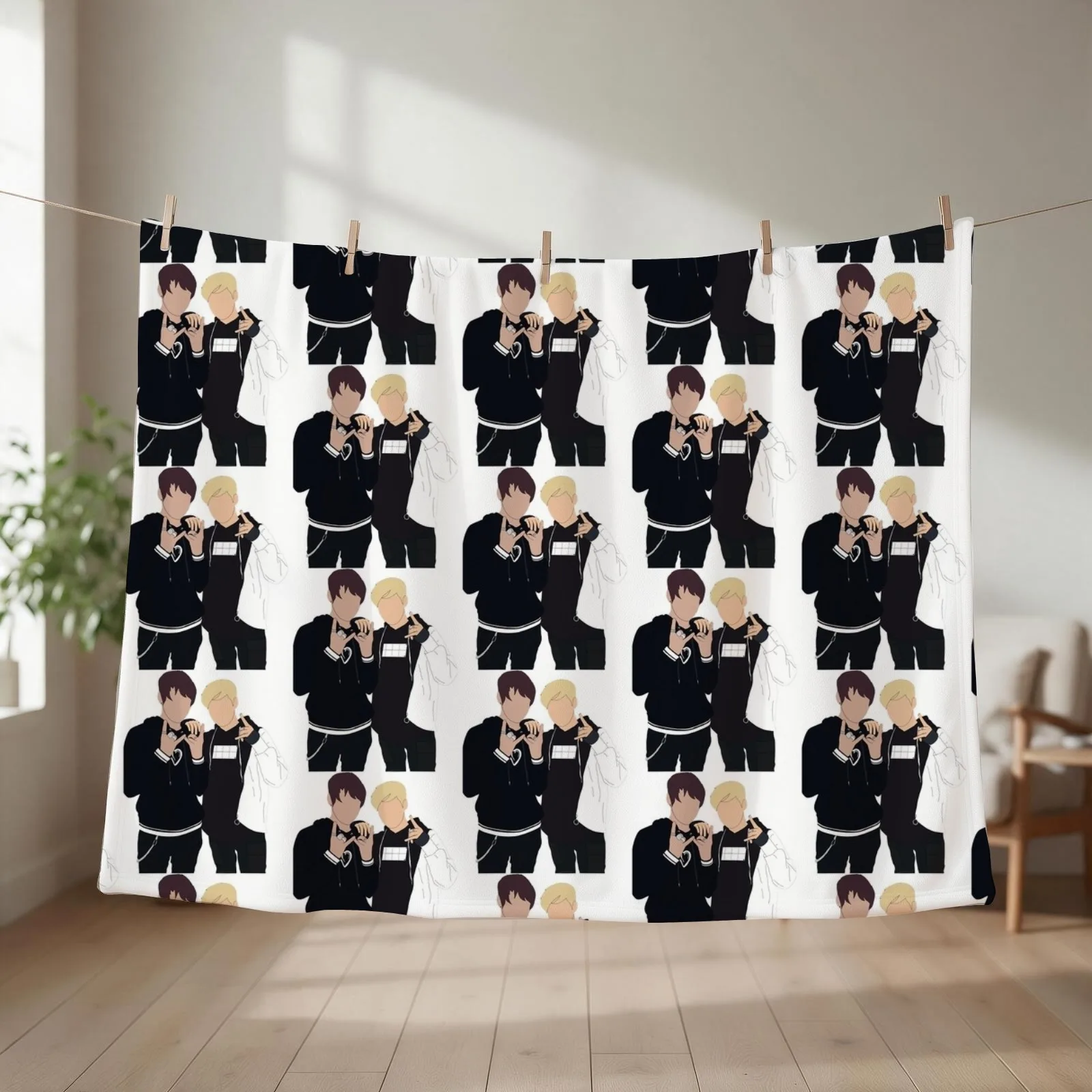 Sam _amp_ Colby Throw Blanket couch cozy soft plush fuzzy picnic outdoor blanket