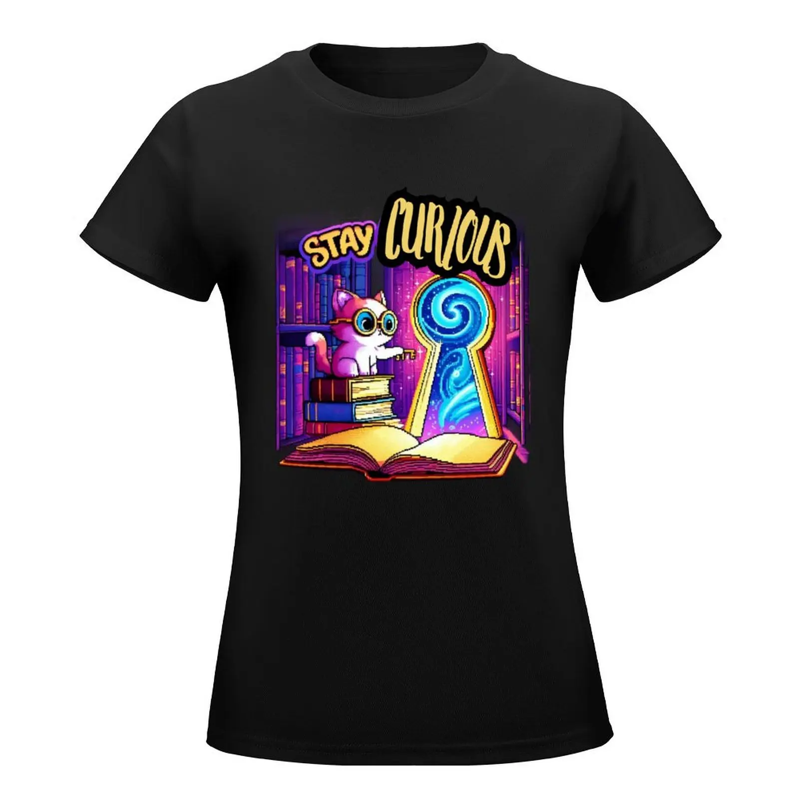 Stay Curious Unlock the Unknown T-Shirt new edition graphics t shirts for Womens