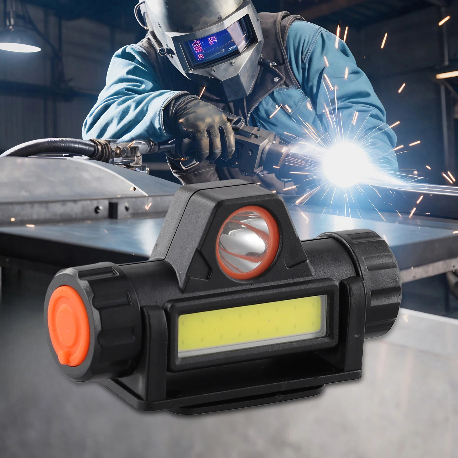 Welding Helmet With Automatic Dimming Headlight USB Charging Dual-Purpose Light Welder Mask For Arc Weld Grind Cut Welding Tools