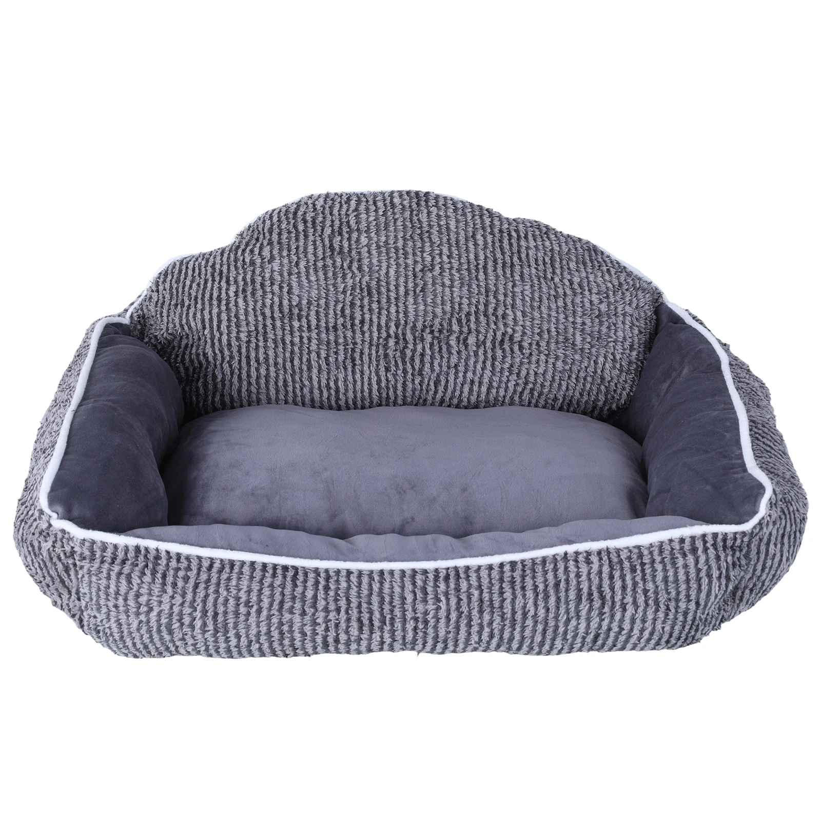

Плюшевая лежанка для собак в полоску, 23.62x19.69 дюймов, полукруглая, с дизайном в виде ракушки, машинная стирка, для кошек, собак, кроликов весом от 0 до 50 фунтов