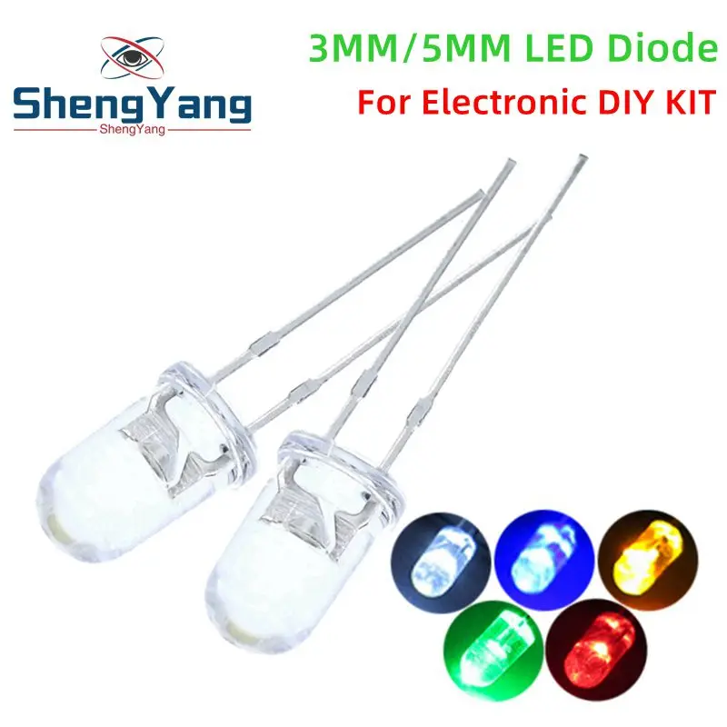 Transparent 5mm Bright Water Clear LED Bulbs