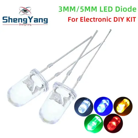 Transparent 5mm Bright Water Clear LED Bulbs TZT