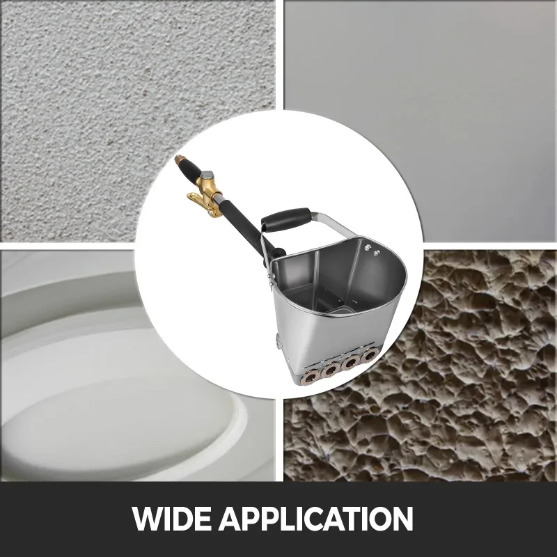 Mortar Sprayer Gun 4-Jet 3kW Wall Stucco Shovel Hopper Cement Spray Gun Plaster Ceiling Paint Concrete Sprayer Tool