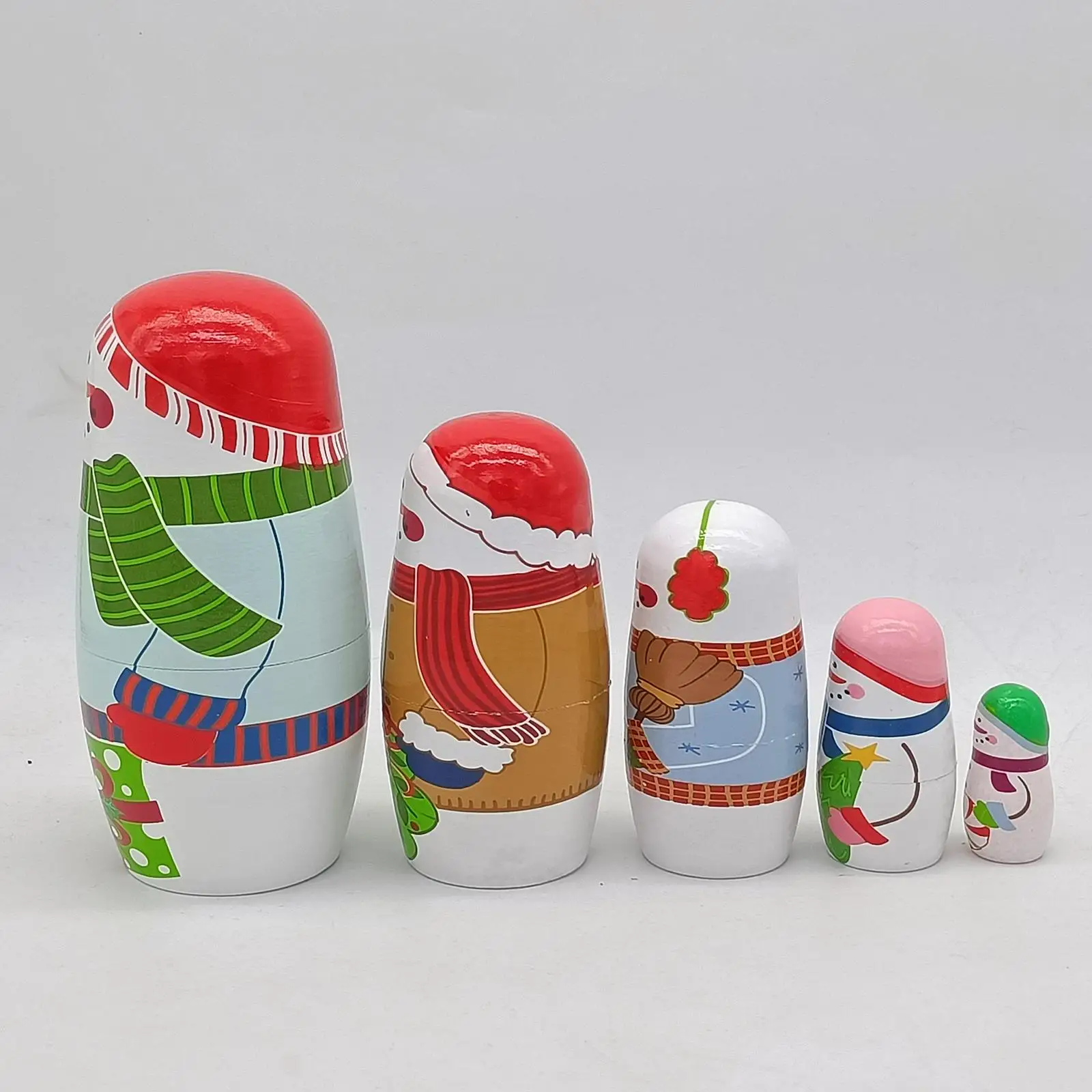 5 Pieces Russian Nesting Doll Handmade Stackable for Easter Table Office