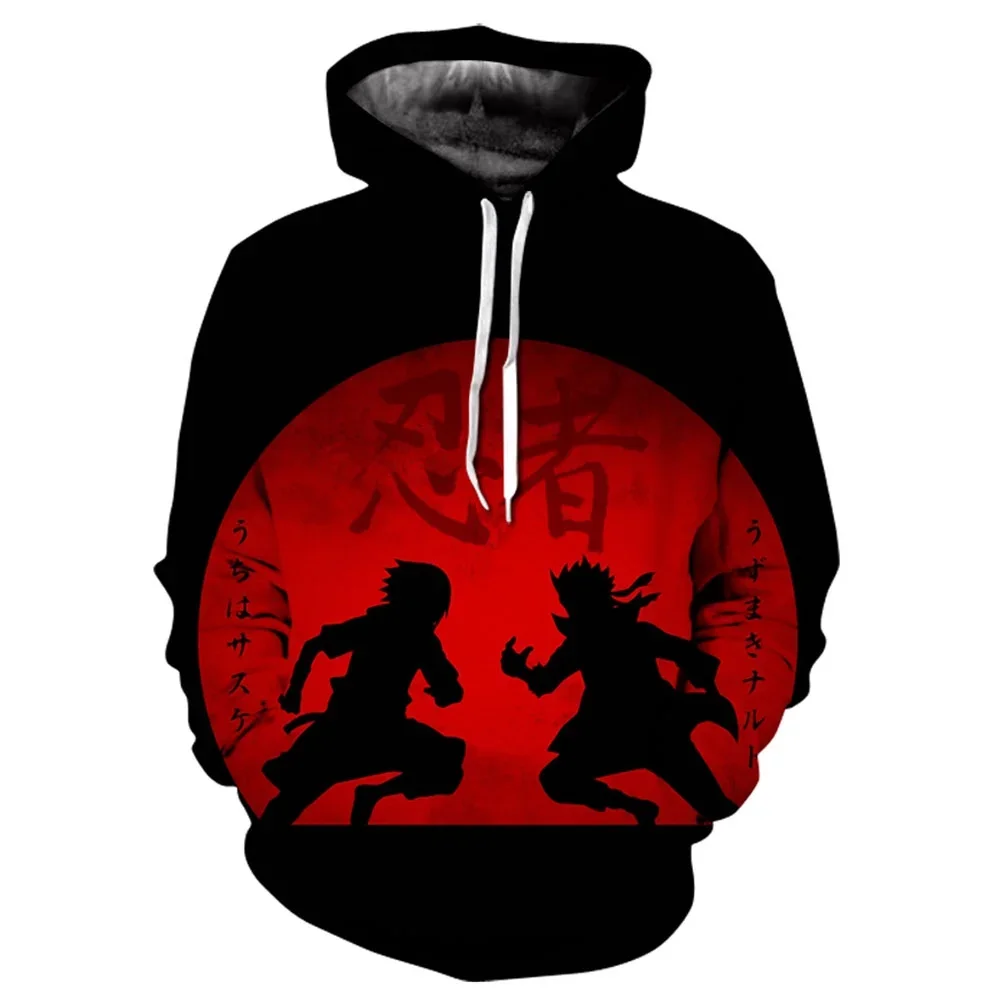 Uzumaki Naruto Sudadera con capucha para hombre Sasuke Kakashi Sudadera con capucha para niños y niñas Jersey con estampado 3D Anime Nueva sudadera con capucha para hombre MINISO Ropa para hombre