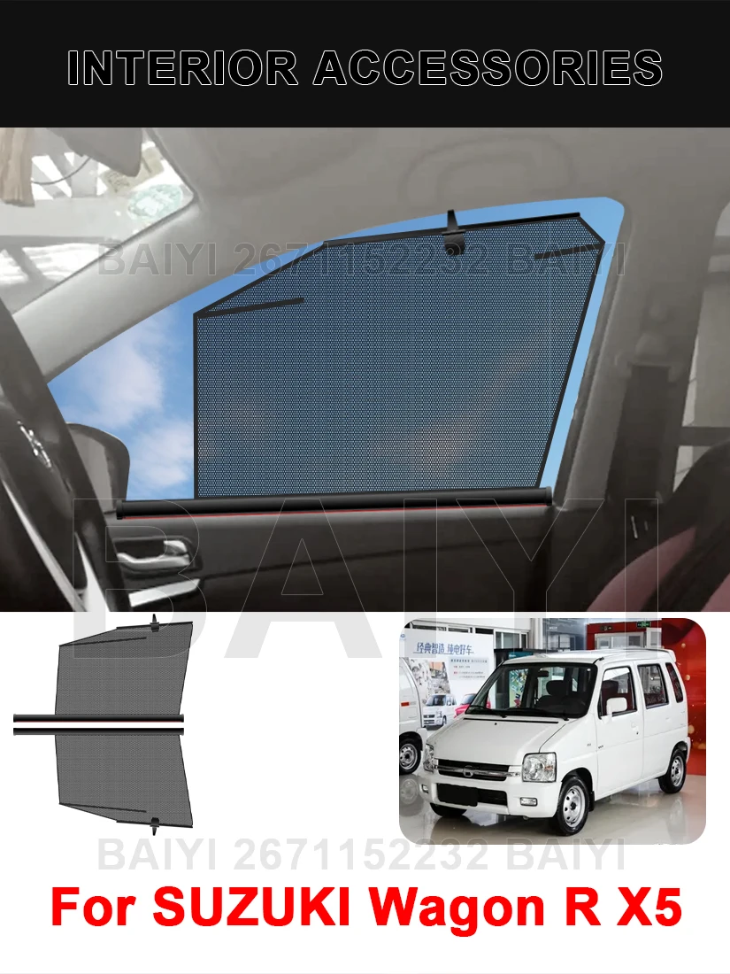 

Car SunShade Side Window Curtain For SUZUKI Wagon R X5 Front Window Sunshade Summer UV Blocking lifting Up Car Sun Protection