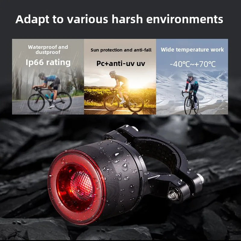 

Bicycle Brake Sensor Tail Light High Range Rechargeable Road Bike Lights Night Riding Lights Mountain Bike Riding Equipment