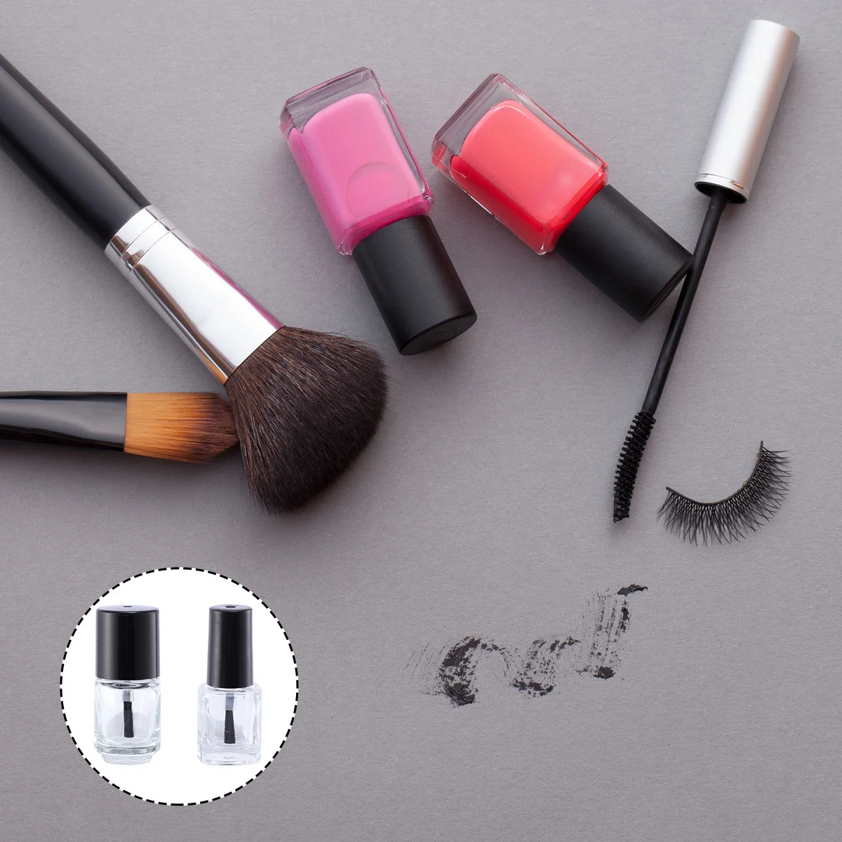 

20Pcs Glass Nail Empty Bottles 5Ml Transparent Dropper Container for Nail Polish Oil Repackaging Mini Bottle with Brush