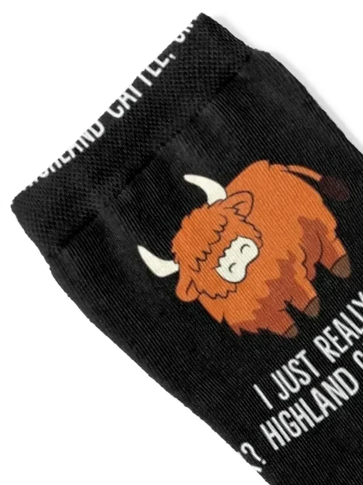 Scottish highland cattle - I just really love Highland cattle, ok? Socks moving stockings Non-slip Girl'S Socks Men's