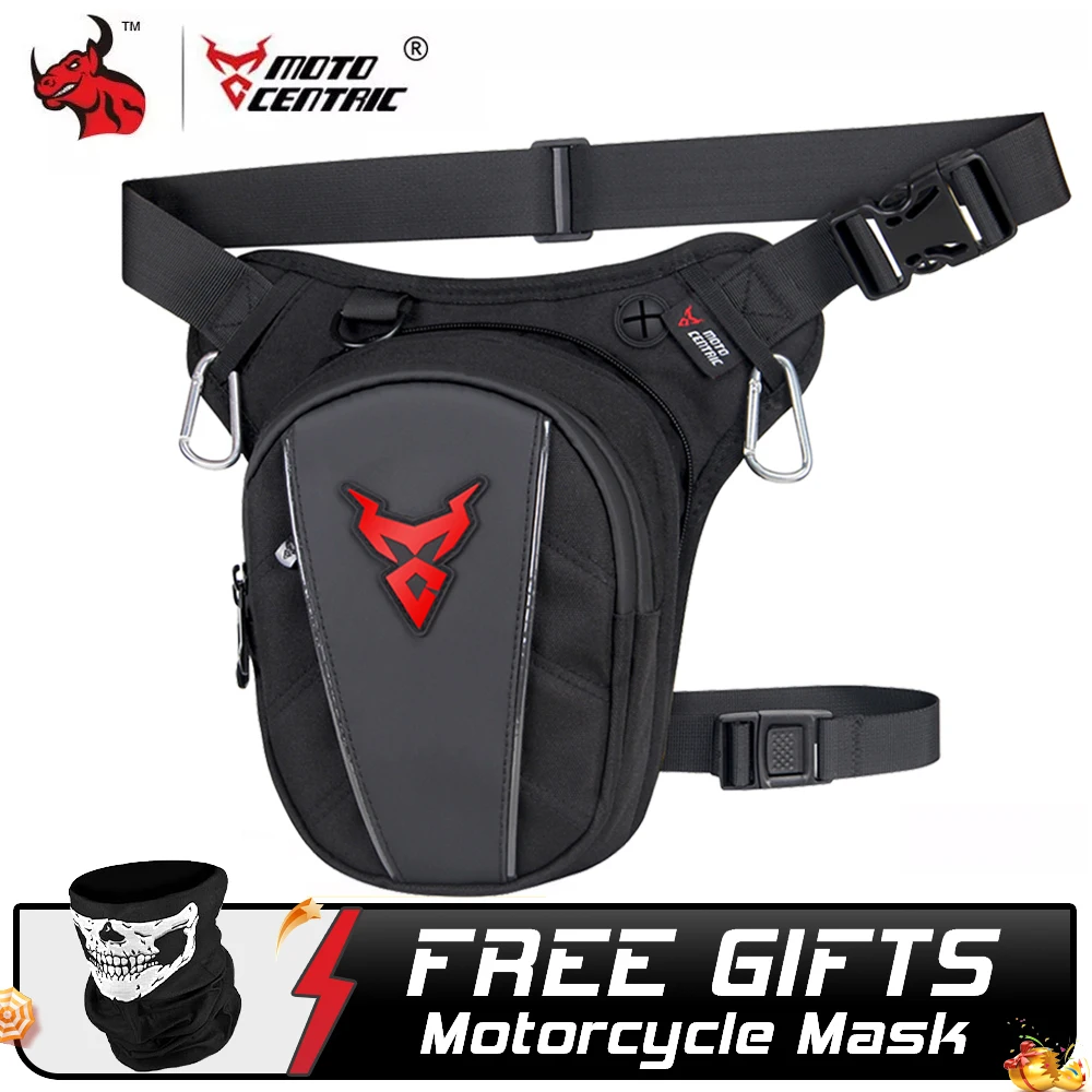 Motorcycle Drop Leg Bag Hip Fanny Pack Waterproof Motorcycle Bag Outdoor Moto Casual Waist Bag Motorcycle Bike Bag Black