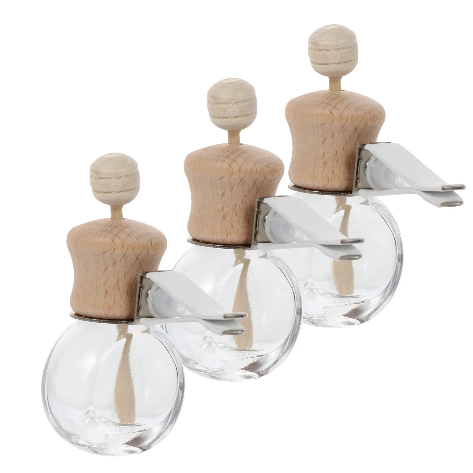 

3 Pcs Car Perfume Empty Bottle Glass Diffuser Bottles Decoration Vent Automatic Air Freshener