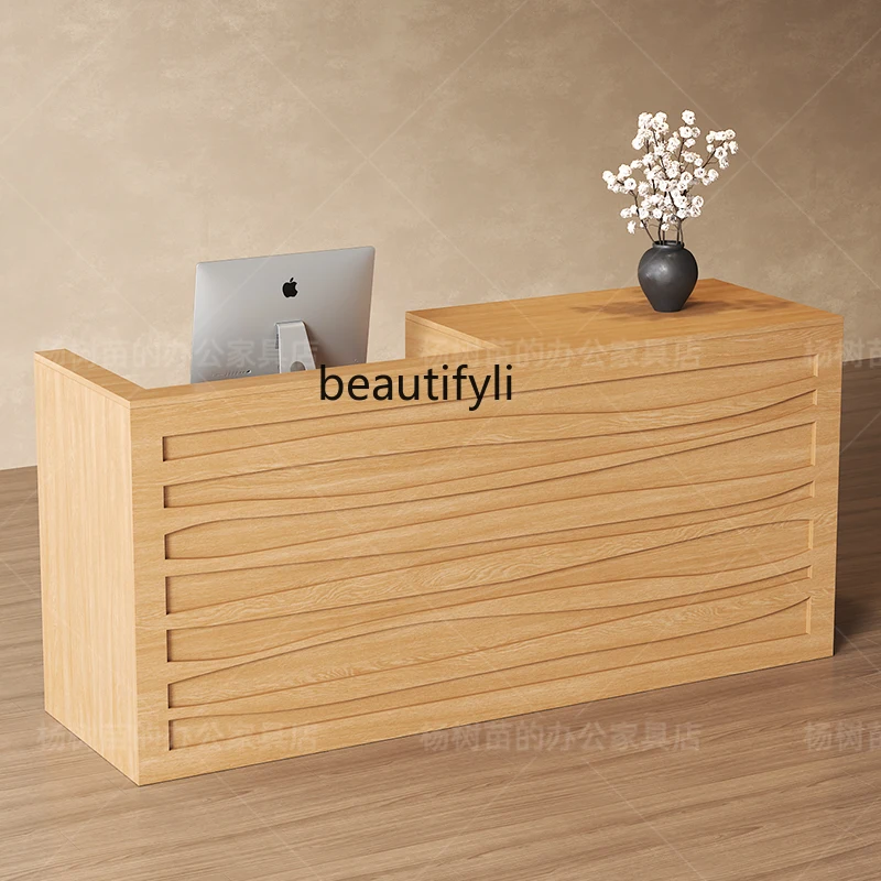 

Office Beauty Reception Desk Logo Luxury Simple Modern Reception Desk Salon Decorations Mostrador Recepción Commercial Furniture