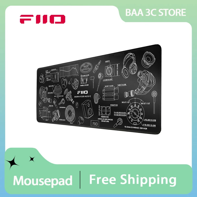 

FiiO Большие коврики для мыши Игровой коврик для мыши Коврик для геймерской мыши Коврики для клавиатуры 800x300 Большой размер Настольный коврик Компьютерные офисные аксессуары для ПК