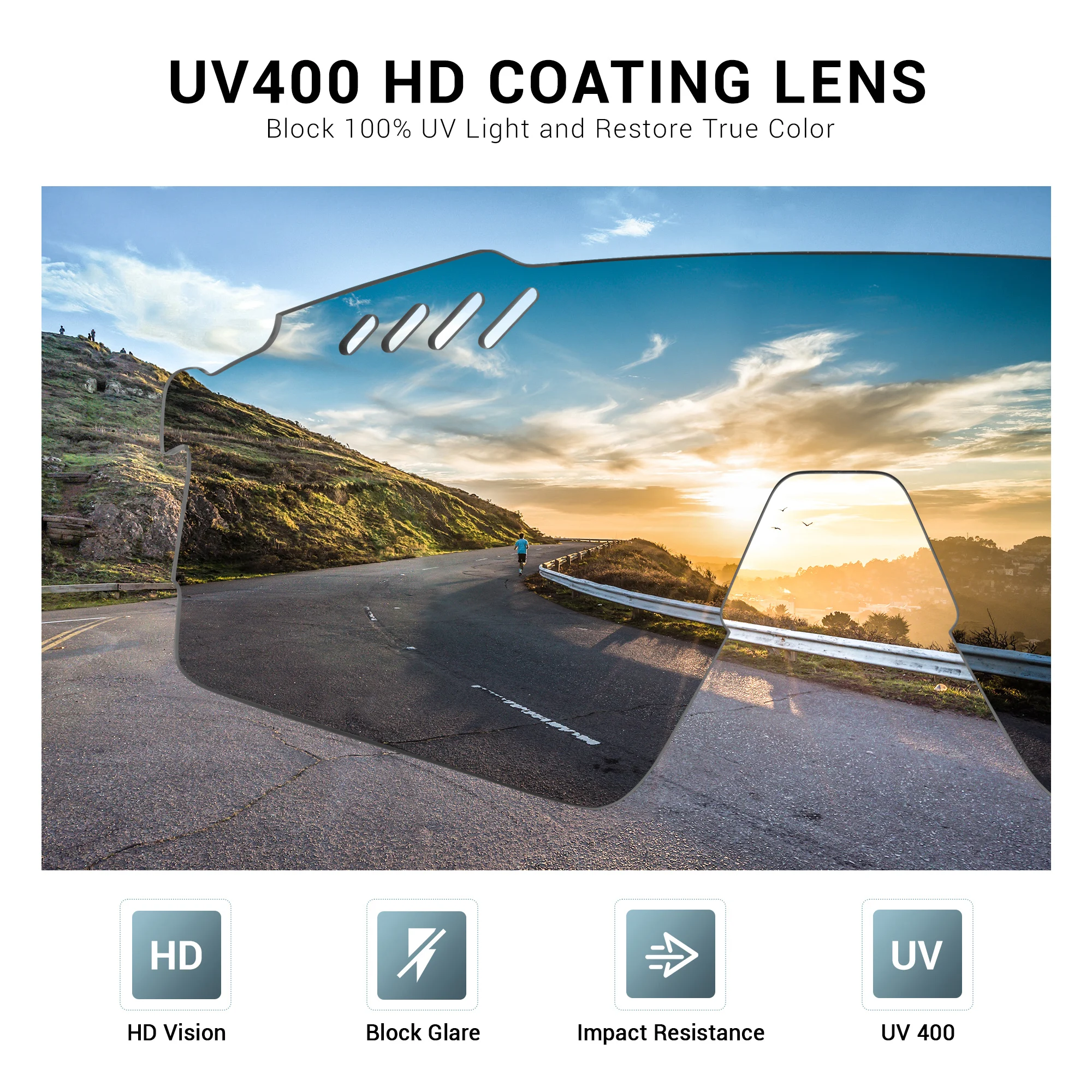 SCVCN Outdoor Riding Sunglasses Fishing Eyewear Men Women Sports Cycling Eyewear UV400 Protection Glasses Hiking Goggles