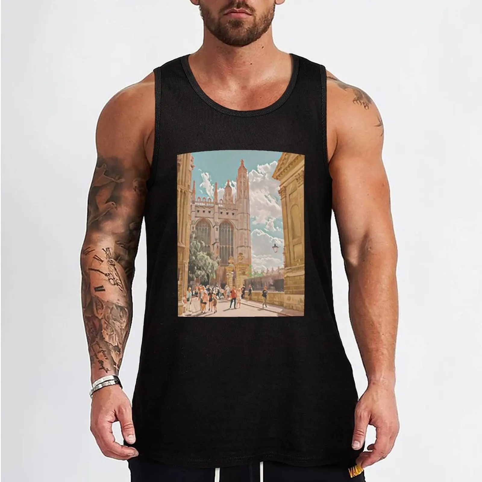 Kings College, Cambridge Tank Top bodybuilding man Vest for boy bodybuilding men Men's clothing