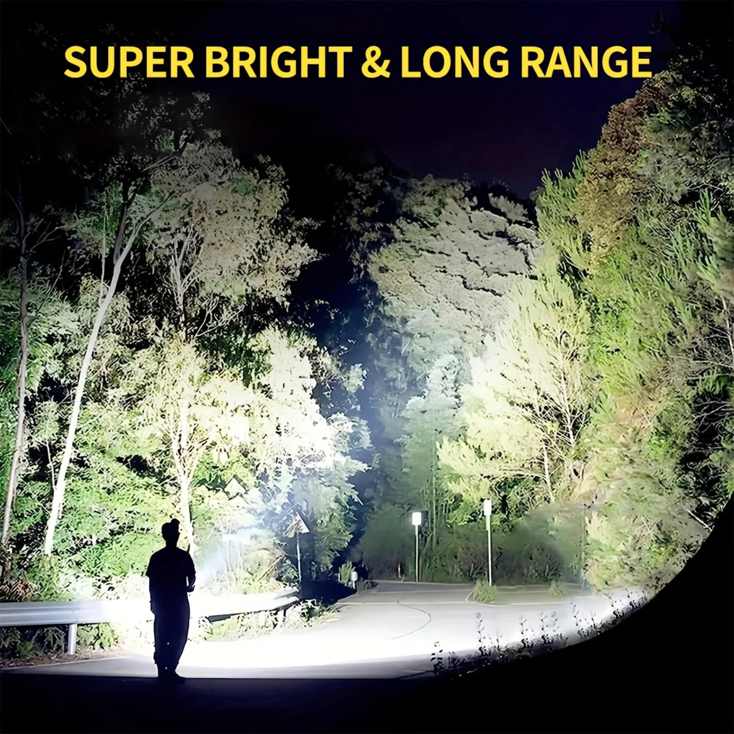 

LED Emergency Handheld Flashlight, 1Pack, Adjustable Focus, Water Resistant, 3 Modes, Tactical Torch for Hurricane, Camping, Dog