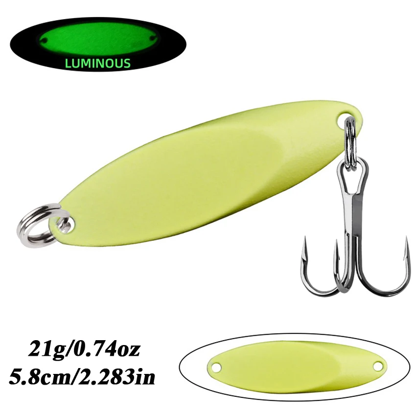 1 stücke 65g 56g 42g-5g Metall Leucht Spinner Löffel Forelle Angeln Locken Harten Köder pailletten Noise Paillette Künstliche Köder Harten Köder