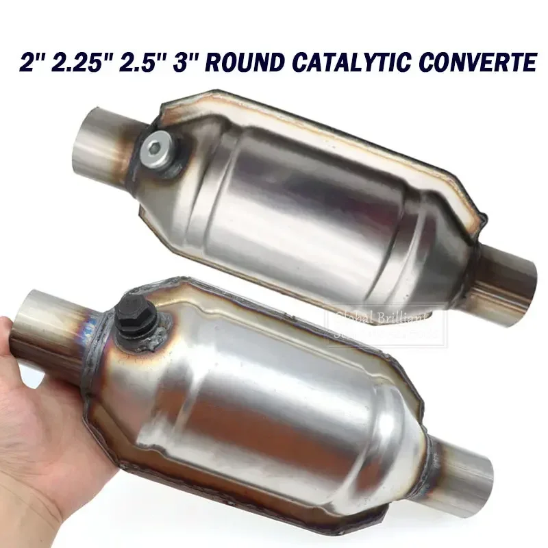 

2'' 2.25'' 2.5'' 3" Universal Catalytic Converter Exhaust System High Flow Stainless Steel For 2.4L Car Auto Vehicles Euro 1