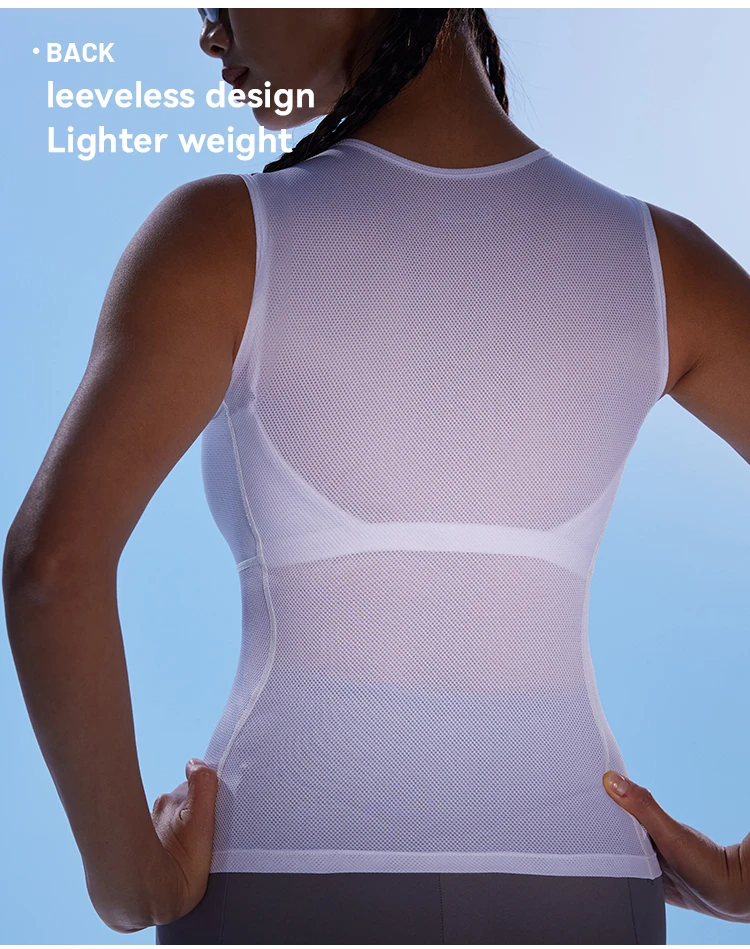 EVR Sommer Damen-Radsport-Sweatshirt, atmungsaktiv, schnell trocknend, Radsportweste, schmal geschnittene Weste, feuchtigkeitsableitend, ärmellos – Detail 8