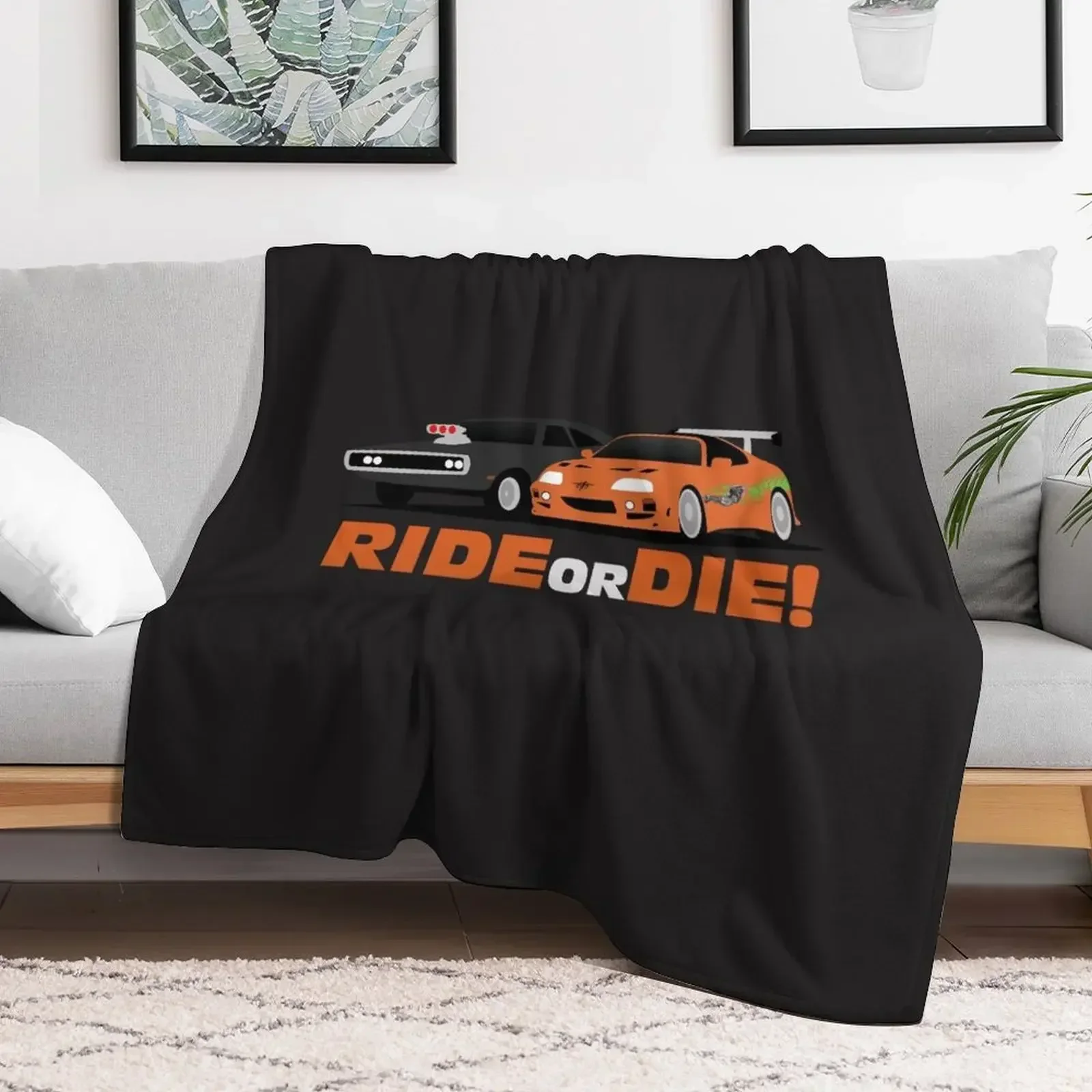 

RideOrDie Shirt Print Throw Blanket For Baby Sleeping Bag Blankets