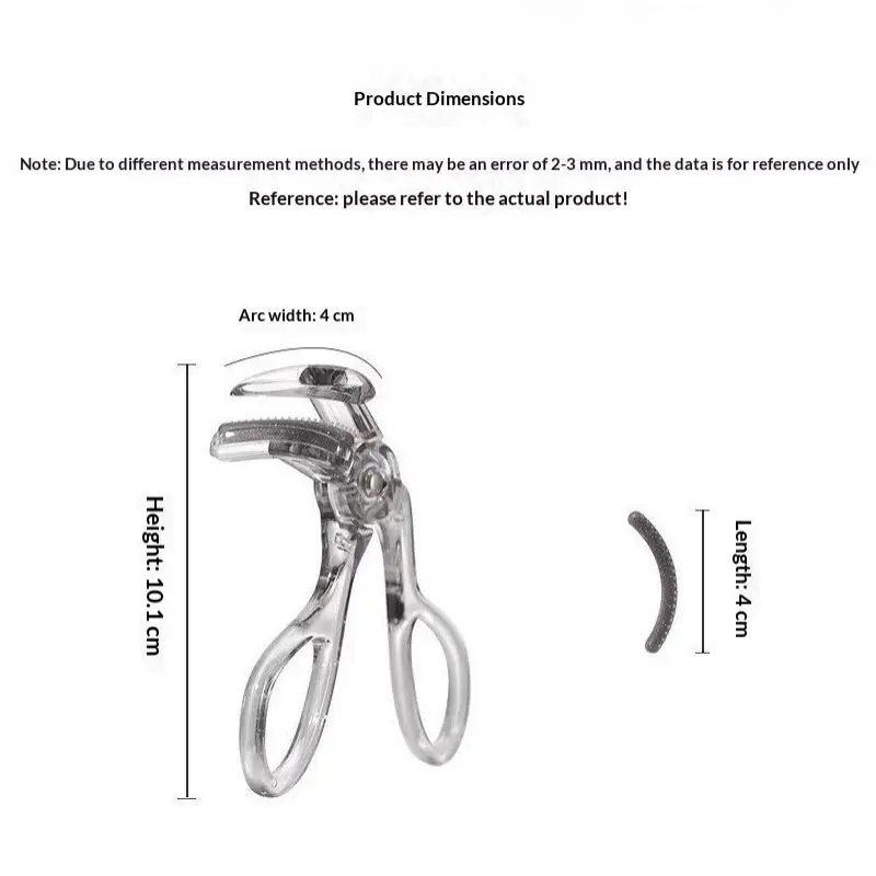 1Pcs Transparent Eyelash Curler Curved Comb Teeth No Eyelid Pinching Perfect