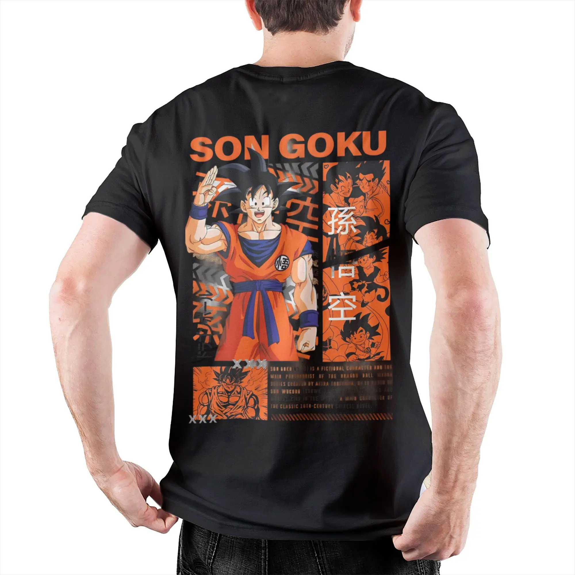 Dragon Ball Z Super Saiyan Son Goku T-Shirts Men Women  Funny Cotton T Shirt Round Neck Short Sleeve T Shirt New Arrival Clothes