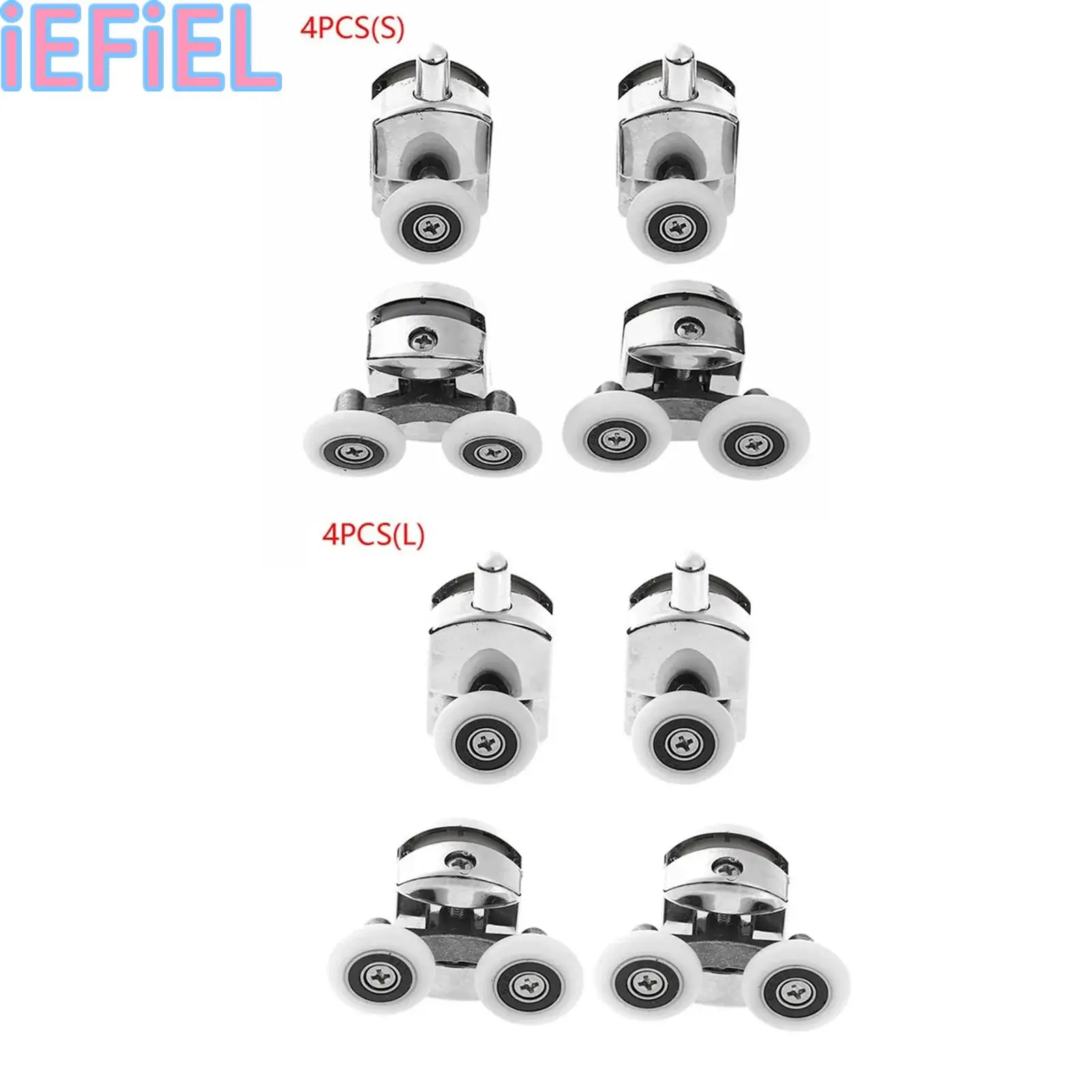 

2 Single Wheel And 2 Double Wheel Sliding Rollers Zinc Alloy Shower Door Casters Glass Doors Windows Runners Wheels Hardware Kit