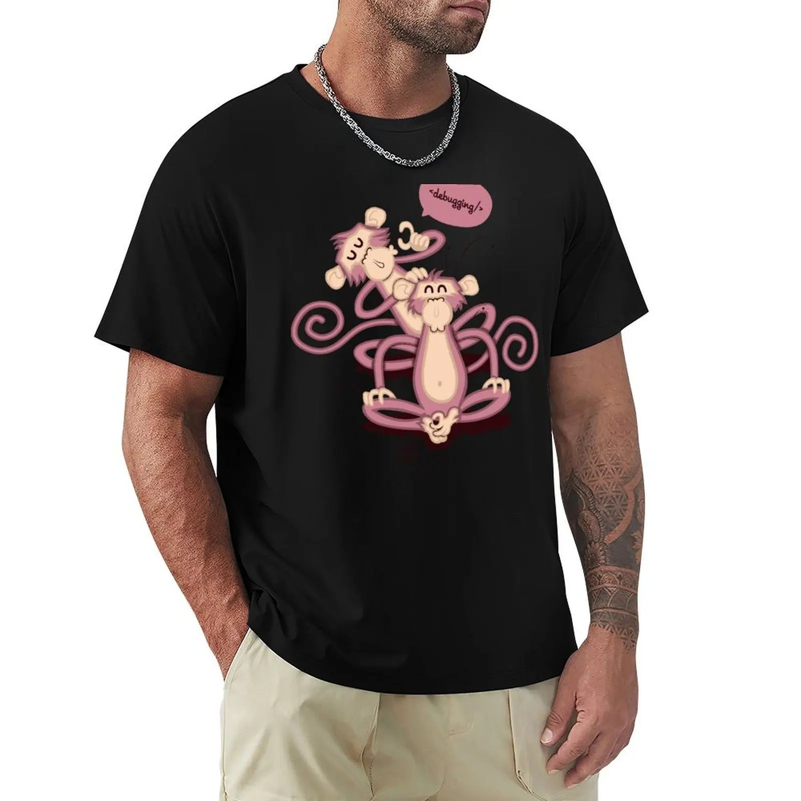 Debugging T-Shirt Big Size Short Sleeve Tee for Men